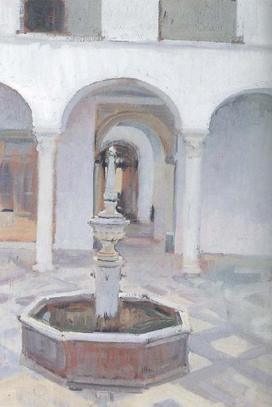 Joaquin Sorolla Atrium fountain oil painting picture